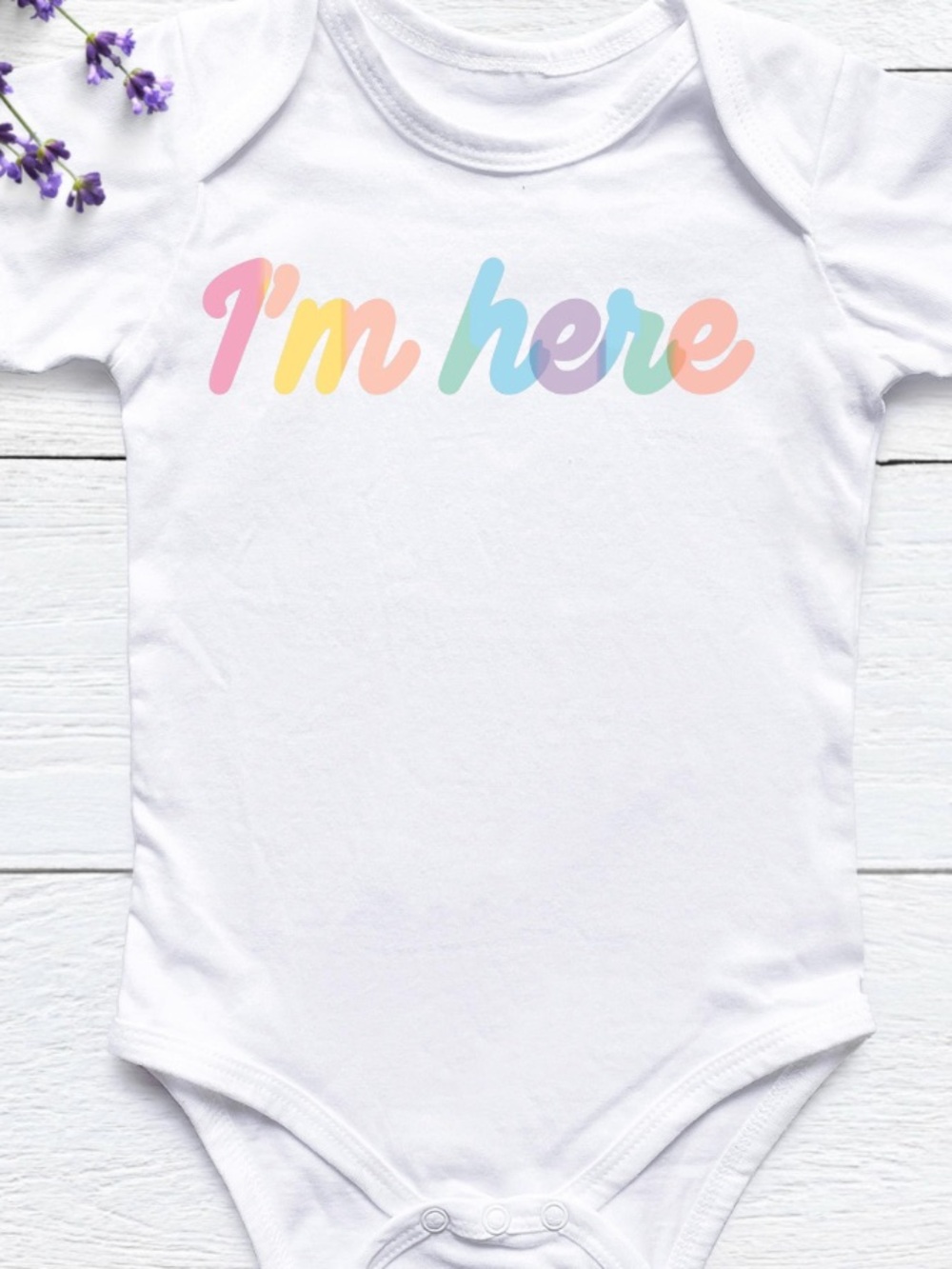 Baby Bodysuit Onesie One Piece Rainbow Baby Gift